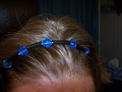 blue and black headband