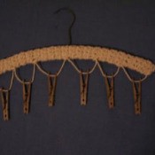 Hanger with clothes pins.