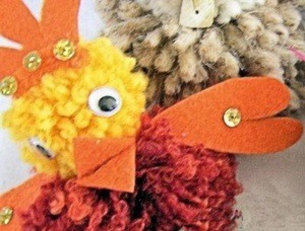 Cute Pompom Chick - Closeup.
