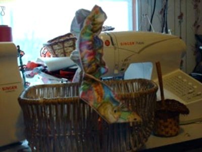 garter on basket