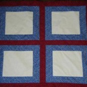 Red, white, and blue quilt blockx.