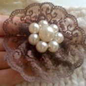 finished pearl brooch