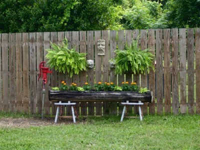 Old Log Planter