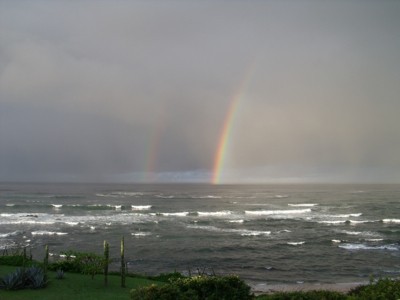 Double Rainbows over the Ocean