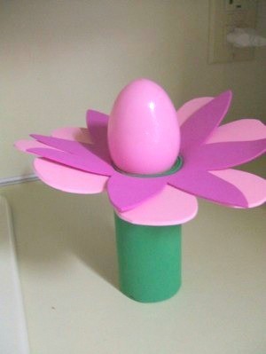 Plastic Easter egg flower.