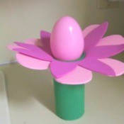 Plastic Easter egg flower.