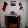 Decorative Christmas cardboard fireplace