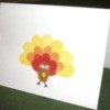 note card with thumbprint turkey