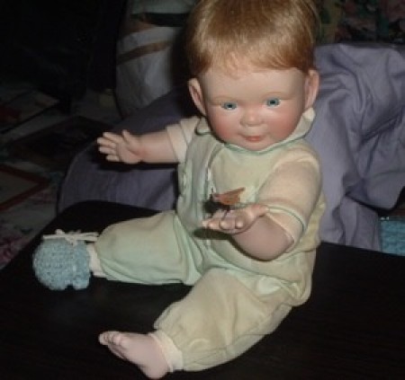Porcelain baby doll.