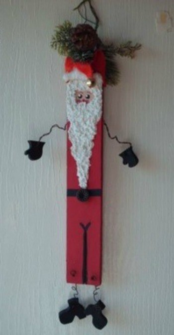 Wood Plank Santa Claus