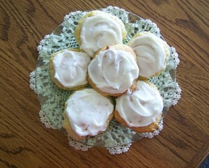 cream cheese cookies on plate