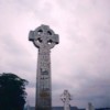 A cross in a graveyard in Ireland.