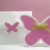 Mauve butterfly note cards.
