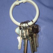 Reuse Shower Curtain Rings For Keys or Clothes