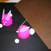 Plastic egg rabbit racers.