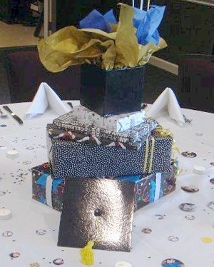 Wrapped package centerpiece.