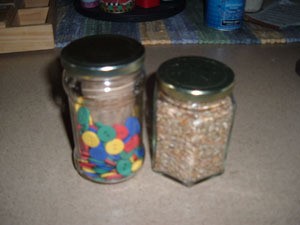 Filled jars.