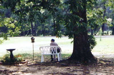 dad on bench