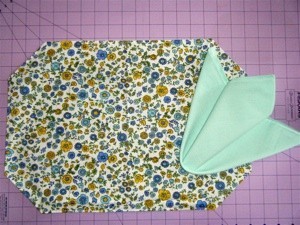 floral placemat and napkin