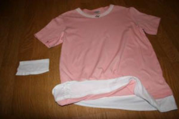 pink blouse with white layer