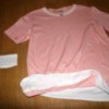 pink blouse with white layer