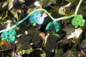 Crocheted Shamrock Garland