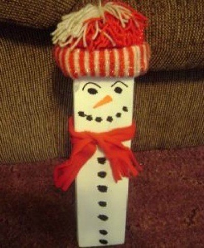 wooden snowman