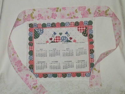 calendar tea towel apron