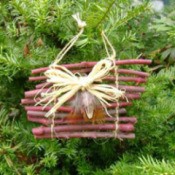 Twigs tied together in a decorative way.