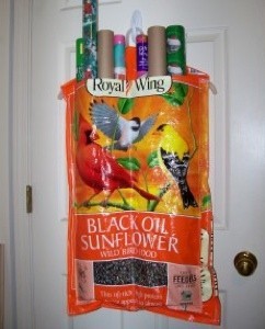 Recycled Wrapping Paper Organizer