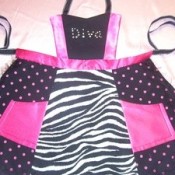An apron from fabric scraps