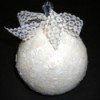 lace covered Styrofoam ball