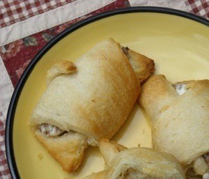 Sausage Cream Cheese Crescents on a plate