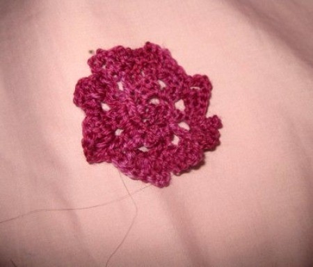 Crocheted flower.