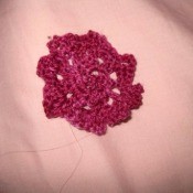 Crocheted flower.