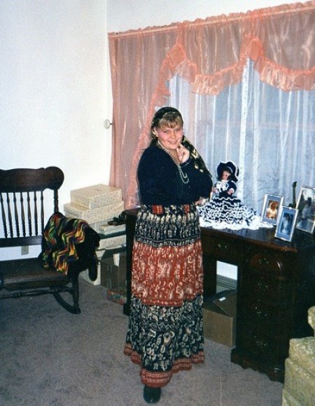 A woman dressed as a gypsy.