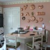 pink and white kitchen