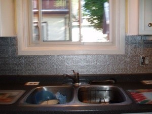 Tin Backsplash