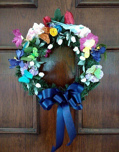 silk flower wreath