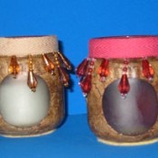 decorated baby jars
