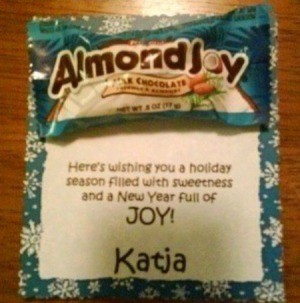 Almond Joy Christmas card