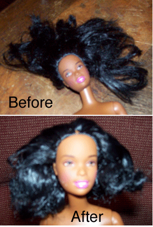 restoring vintage barbie hair