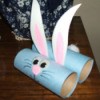 Blue cardboard tube bunny.