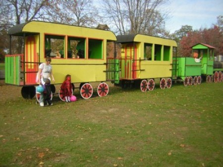 A festive train.