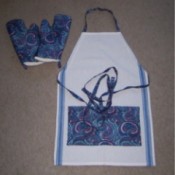 Oven mitts and apron.