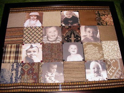 Fabric and Photo Wall Display