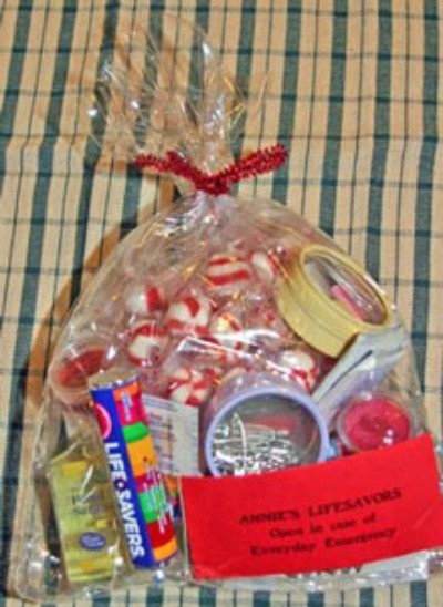 filled gift bag