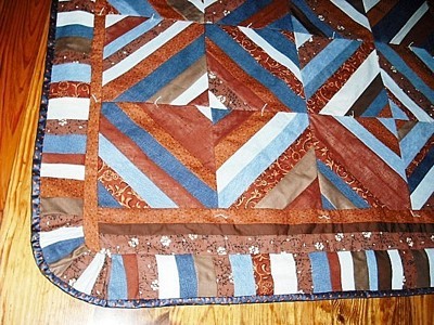 Rounded quilt corner.