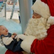 Santa and an infant.