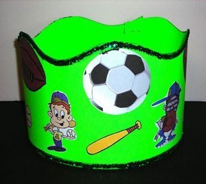 Green crown with sports clip art.